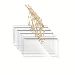 20pcs Blank Transparent Label With Erasable DIY Hanging Display Board Kitchen