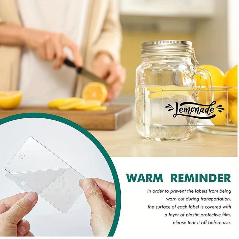 20pcs Blank Transparent Label With Erasable DIY Hanging Display Board Kitchen