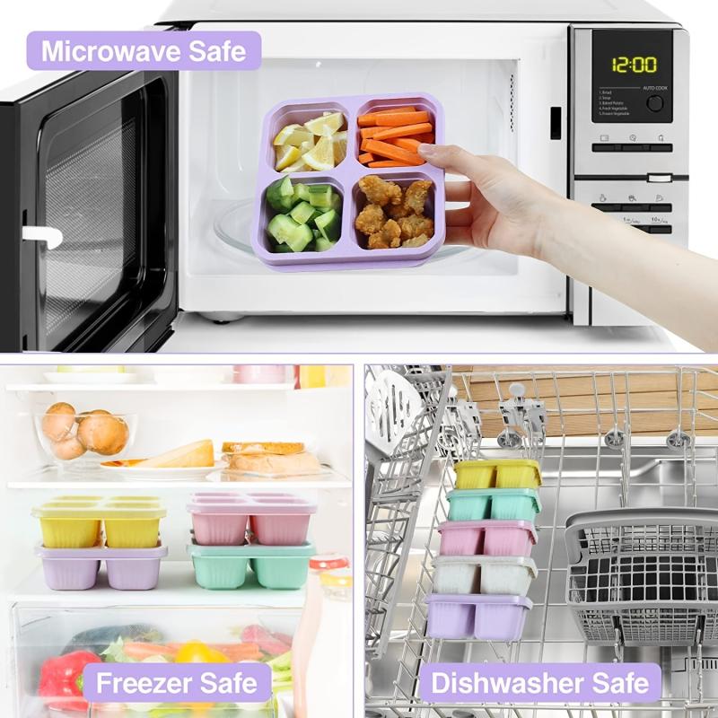 Wheat Straw Snack Container Leakproof Bento Box