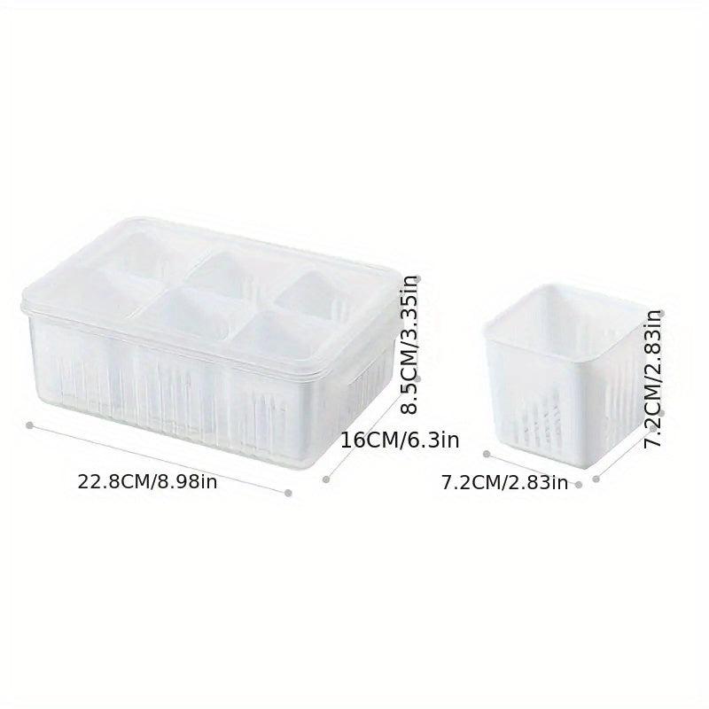 2pcs Fridge Food Storage Containers With Lids Reusable Small Boxes