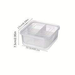 2pcs Fridge Food Storage Containers With Lids Reusable Small Boxes
