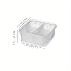 2pcs Fridge Food Storage Containers With Lids Reusable Small Boxes
