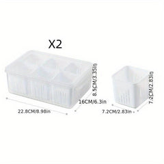2pcs Fridge Food Storage Containers With Lids Reusable Small Boxes