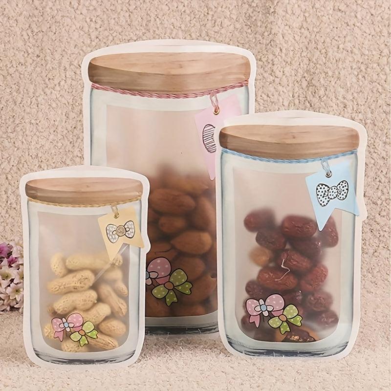5pcs Reusable Mason Jar Bottles Bags Leak-proof Portable Food Storage Bag