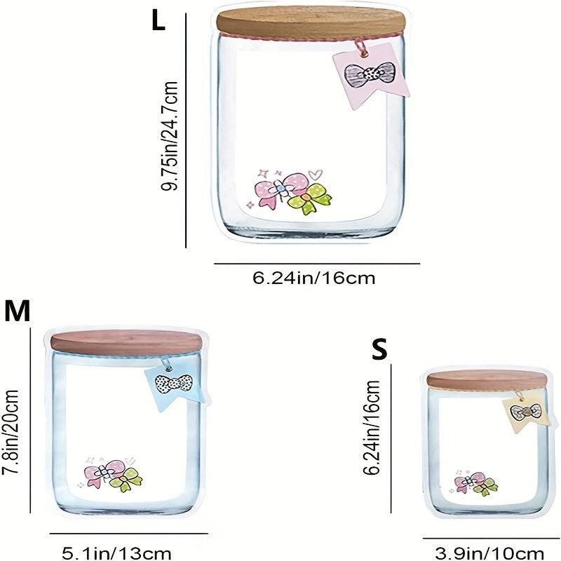 5pcs Reusable Mason Jar Bottles Bags Leak-proof Portable Food Storage Bag