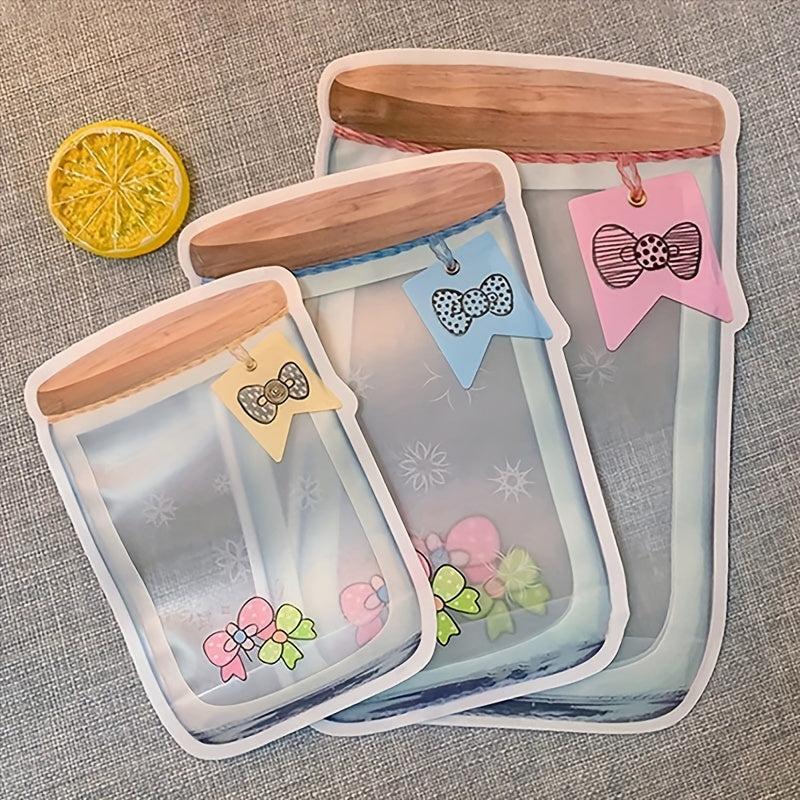5pcs Reusable Mason Jar Bottles Bags Leak-proof Portable Food Storage Bag