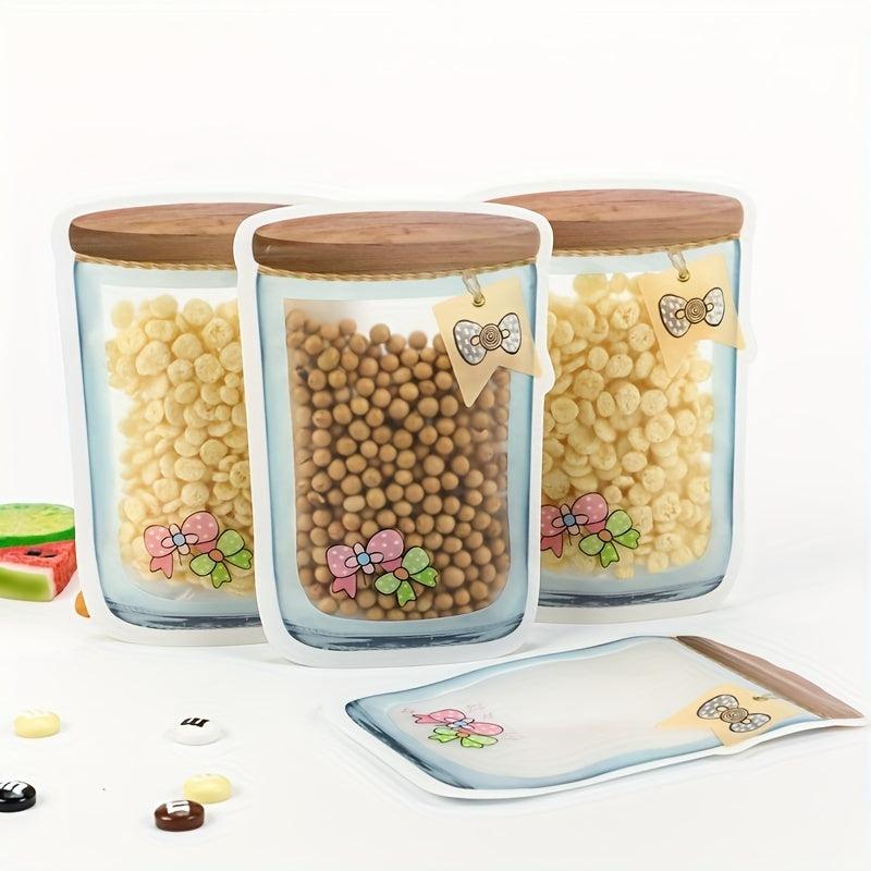 5pcs Reusable Mason Jar Bottles Bags Leak-proof Portable Food Storage Bag