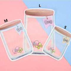 5pcs Reusable Mason Jar Bottles Bags Leak-proof Portable Food Storage Bag