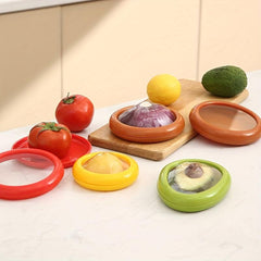 Fruit & Veg Box w/ Lid Onion Tomato Avocado Preserver Food Crisper Fruit Keeper