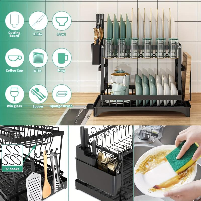2-Tier Kitchen Rack and Seasoning Holder