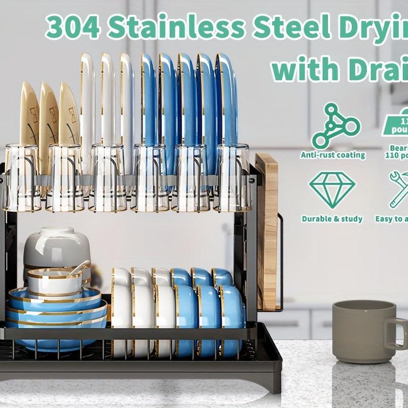 2-Tier Kitchen Rack and Seasoning Holder