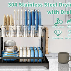 2-Tier Kitchen Rack and Seasoning Holder