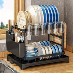 2-Tier Kitchen Rack and Seasoning Holder