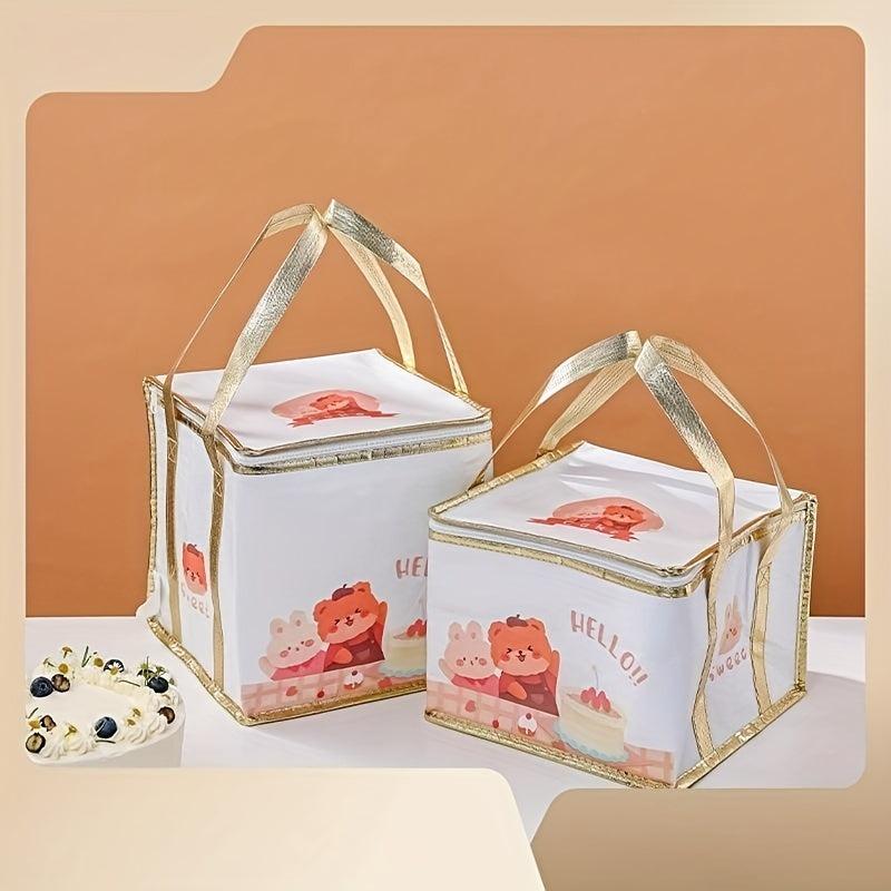 Cake Insulation Bag Disposable Aluminum Foil Square Cake Storage Bag