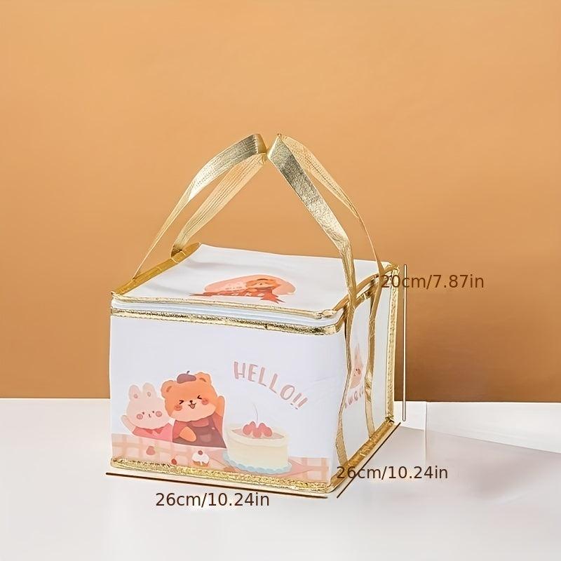 Cake Insulation Bag Disposable Aluminum Foil Square Cake Storage Bag