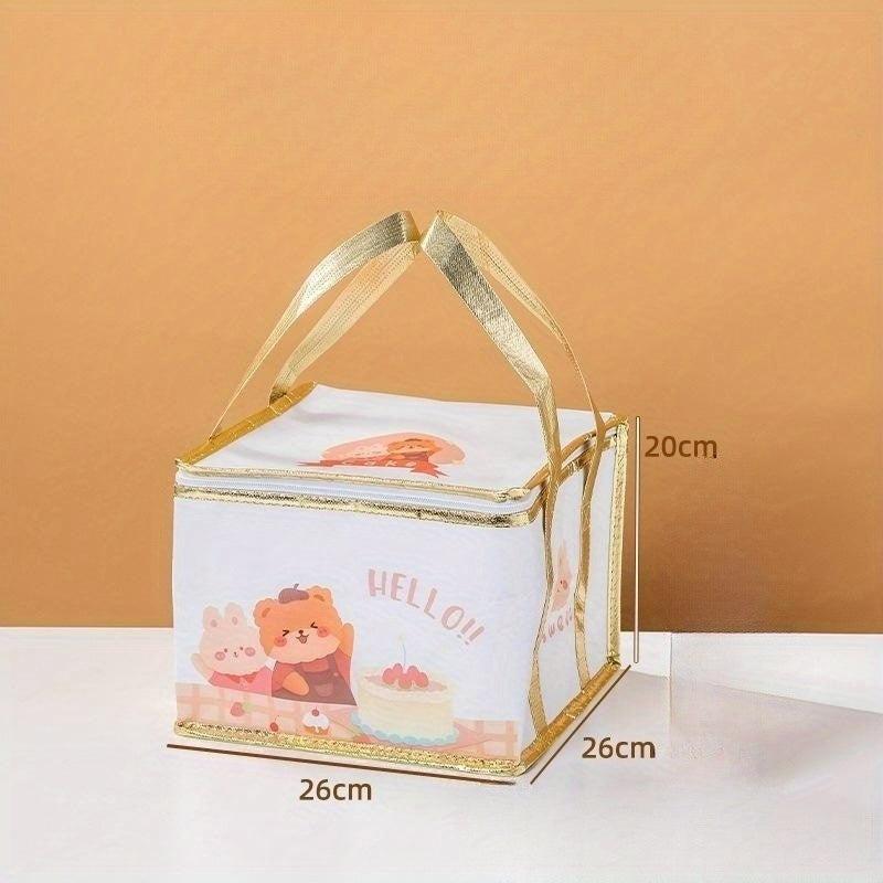 Cake Insulation Bag Disposable Aluminum Foil Square Cake Storage Bag