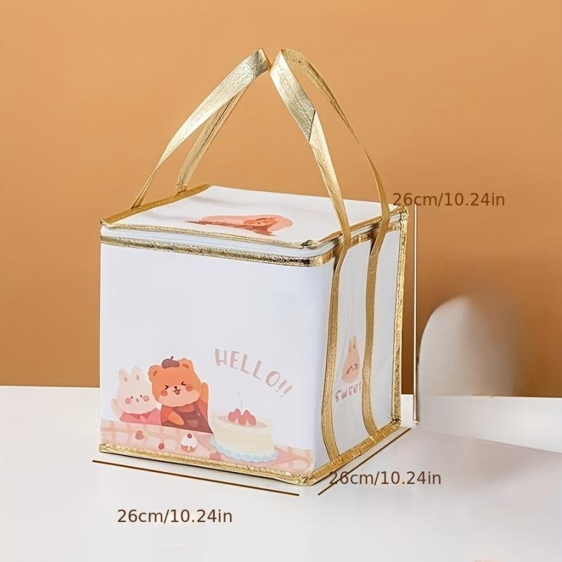 Cake Insulation Bag Disposable Aluminum Foil Square Cake Storage Bag