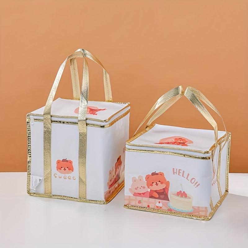 Cake Insulation Bag Disposable Aluminum Foil Square Cake Storage Bag