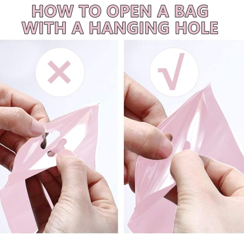 100pcs Matte Purple Resealable Mylar Bags with Window Ziplock for Various Items