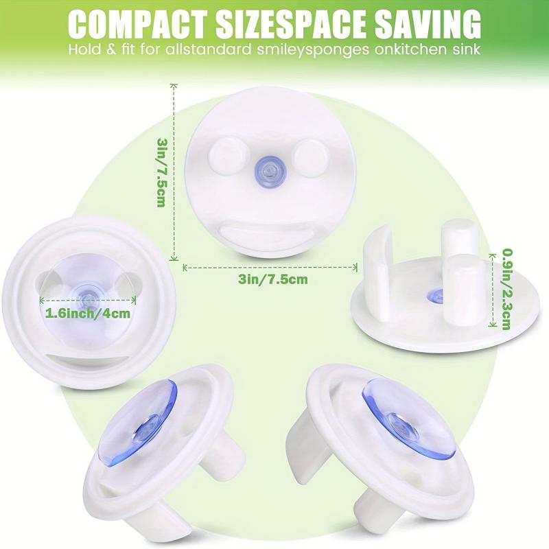 Smile Face Sponge Holder with Suction Cup Mount