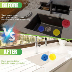 Smile Face Sponge Holder with Suction Cup Mount
