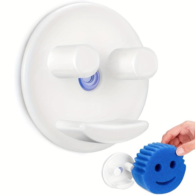 Smile Face Sponge Holder with Suction Cup Mount