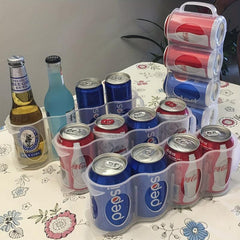 4 Grid Beer Beverage Storage Box Portable Organizer Bins Can Dispenser