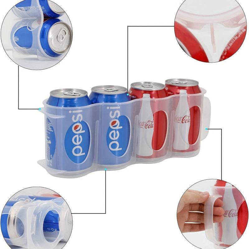 4 Grid Beer Beverage Storage Box Portable Organizer Bins Can Dispenser