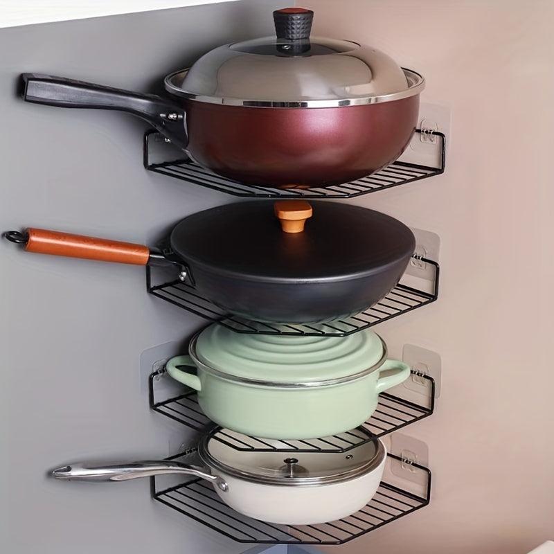 Wrought Iron Kitchen Rack Pot Storage Cabinet Corner Layered Rack