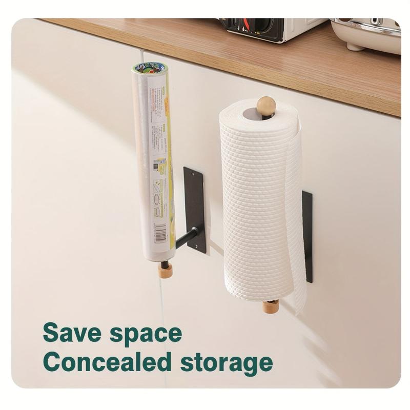 Kitchen Tissue Rack Under Cabinet Roll Kitchen Storage Rack Wall Mounted Holder