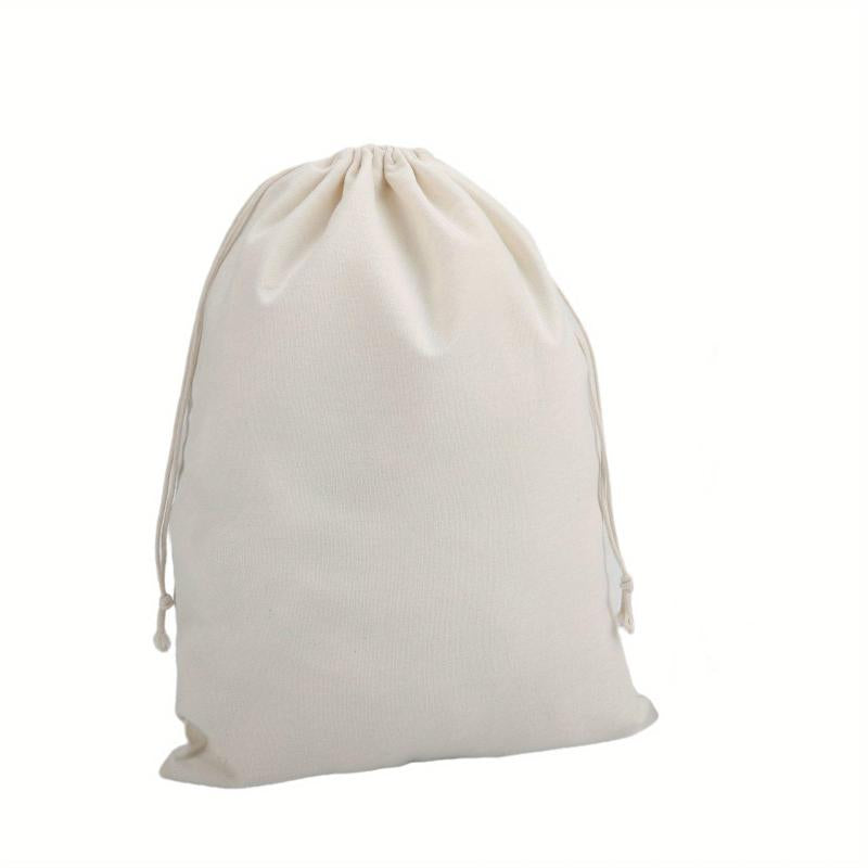 3pcs Linen Bread Bag Drawstring Reusable Fresh-keeping Kitchen Supplies