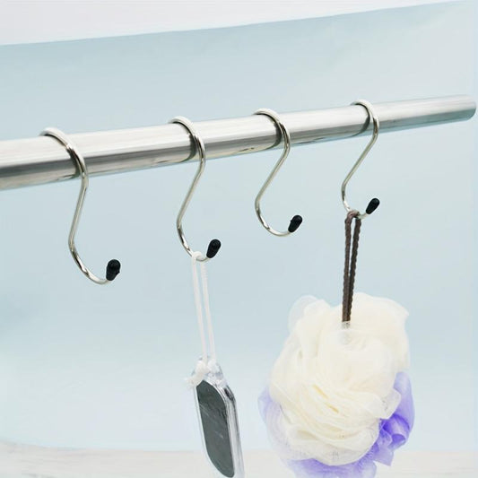4pcs Stainless Steel S Hook Kitchen Bathroom Supplies