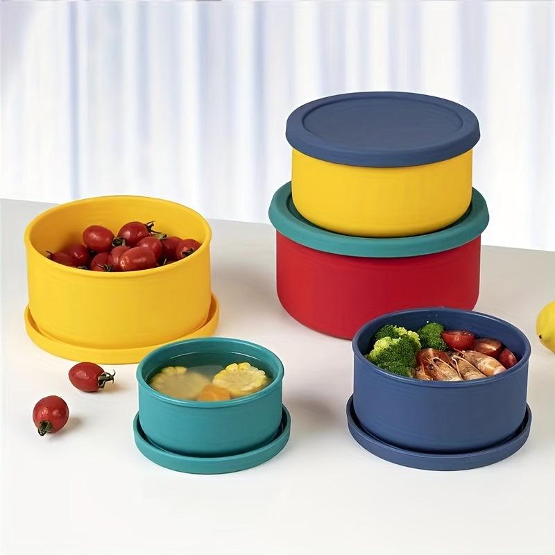 4pcs Silicone Crisper Boxes for Fresh Food Storage