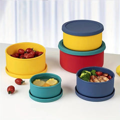 4pcs Silicone Crisper Boxes for Fresh Food Storage