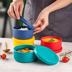 4pcs Silicone Crisper Boxes for Fresh Food Storage