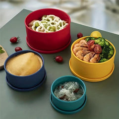 4pcs Silicone Crisper Boxes for Fresh Food Storage