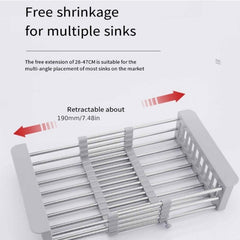 Kitchen Sink Drain Basket Rag Rack Drain Rack Telescopic Tableware Drain Rack