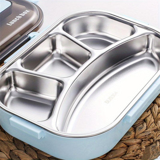 304 Stainless Steel Insulated Lunch Box 1500ml Capacity 4 and 5 Compartments