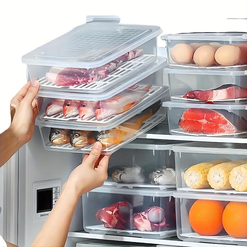 Fresh Keeping Box Meat Fruits Vegetables Refrigerator Organizer