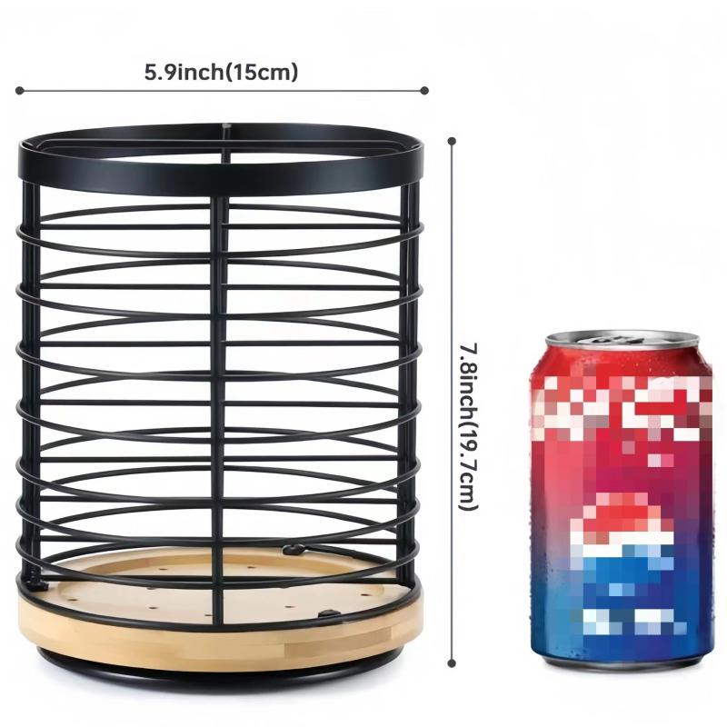 360 Degree Rotating Fork And Spoon Storage Rack Large Round Cutlery Rack