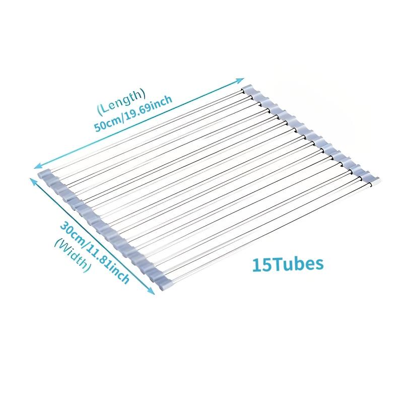 Rollable Cutlery Drying Rack Kitchen Stainless Steel Wire Drainer