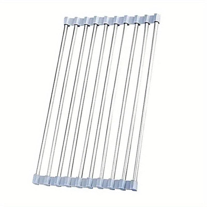 Rollable Cutlery Drying Rack Kitchen Stainless Steel Wire Drainer