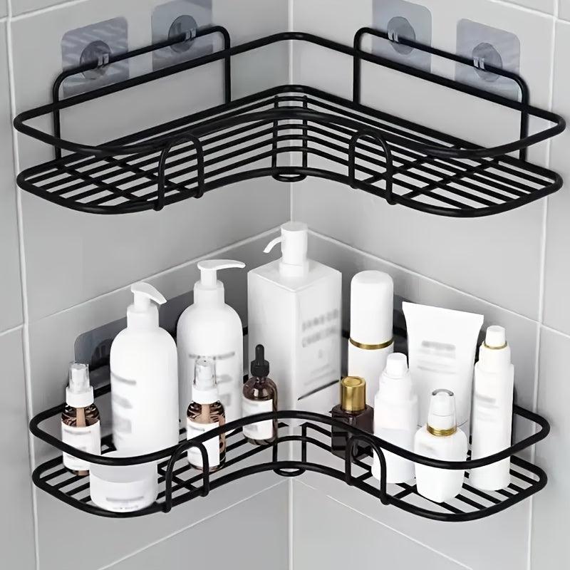 Bathroom Shelf Shower Caddy Rack Kitchen Punch Storage Rack Holder