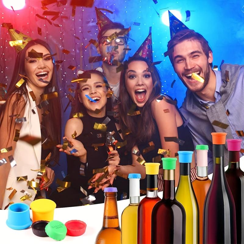 18pcs Colorful Silicone Crown Corks Beer Bottle Lids