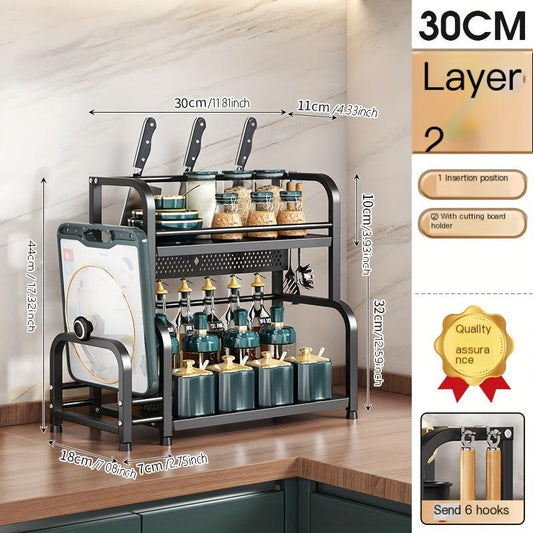 Kitchen Storage Shelf Seasoning Sauce And Vinegar Storage Rack