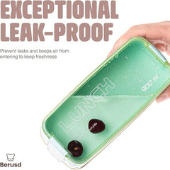 3-Layer Stackable Japanese Bento Box Leakproof with Bag, Microwave Safe