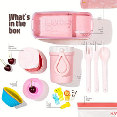 3-Layer Stackable Japanese Bento Box Leakproof with Bag, Microwave Safe
