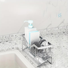 Stainless Steel Kitchen Sink Caddy with Sponge Holder