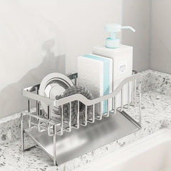 Stainless Steel Kitchen Sink Caddy with Sponge Holder