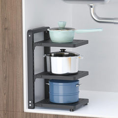 Under Sink Storage Shelf Pots And Pans Organizer - Countertop Storage Shelf